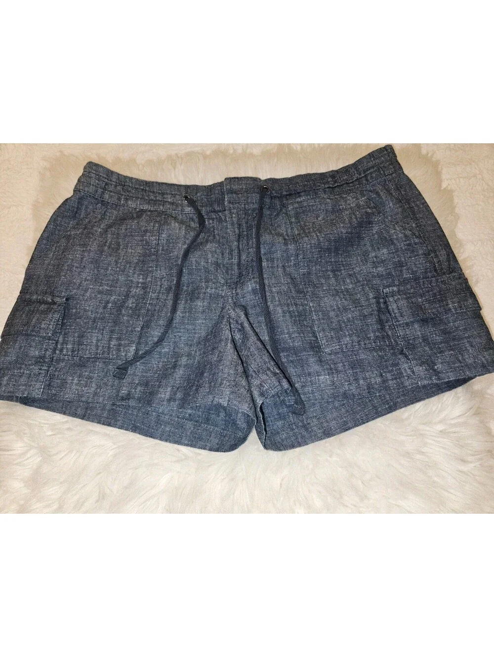 Banana Republic Size 10 Chambray Denim Short Shorts